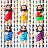 DoubleFill 100 Pcs Little Jesus Figures to Hide and Seek Small Rubber Jesus Toys for Religious Party Favors Easter Egg Stuffers Sunday School Baptism Gifts, 6 Styles