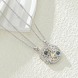 Yumikoo Couple Sun and Moon Necklace I Love You