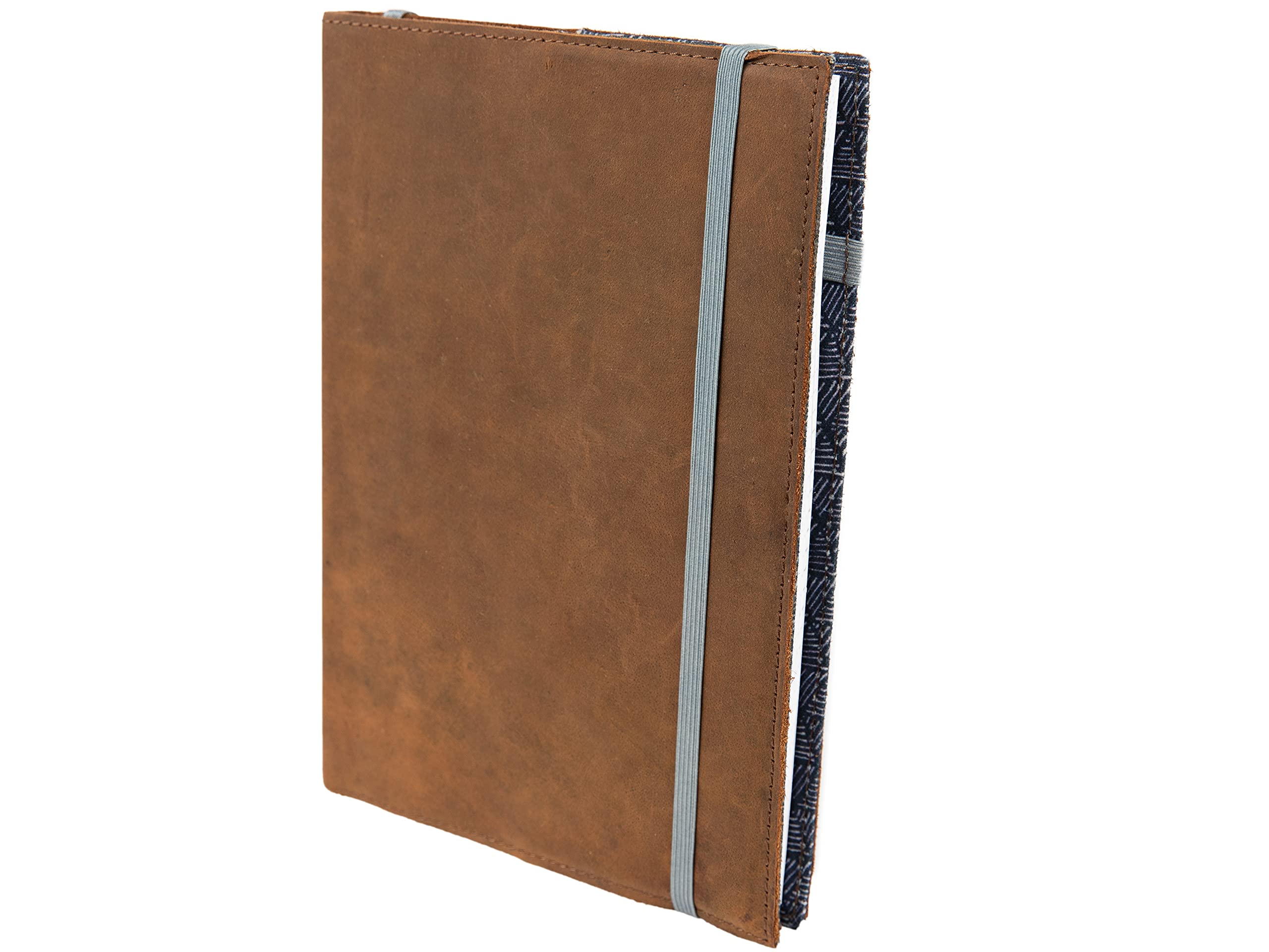 skaard Notebook Leather Cover| A5 | Triangle Design | Recycled Dotted Paper | Refillable