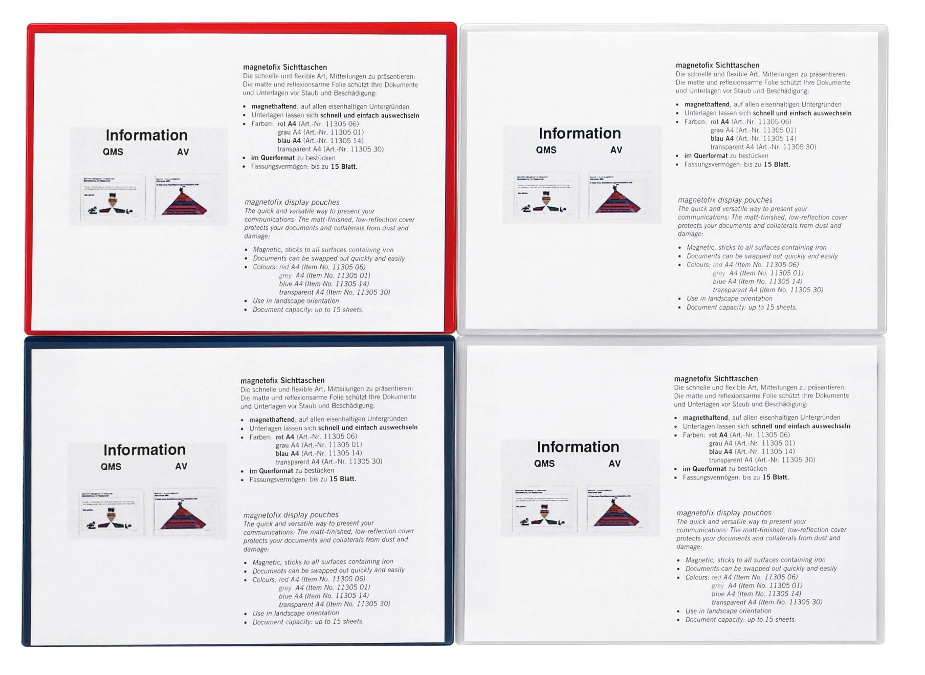 Holtz Magnetofix Wallets Transparent A4 1 mm Rubber