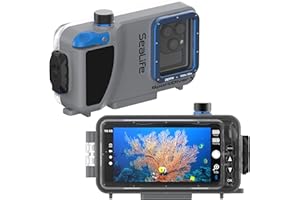 SeaLife SportDiver S Compact Smartphone Scuba Housing – Dive to 100', Waterproof Photography, Easy Camera Controls, with Leak Alarms, Fits iPhones and Most Smartphones