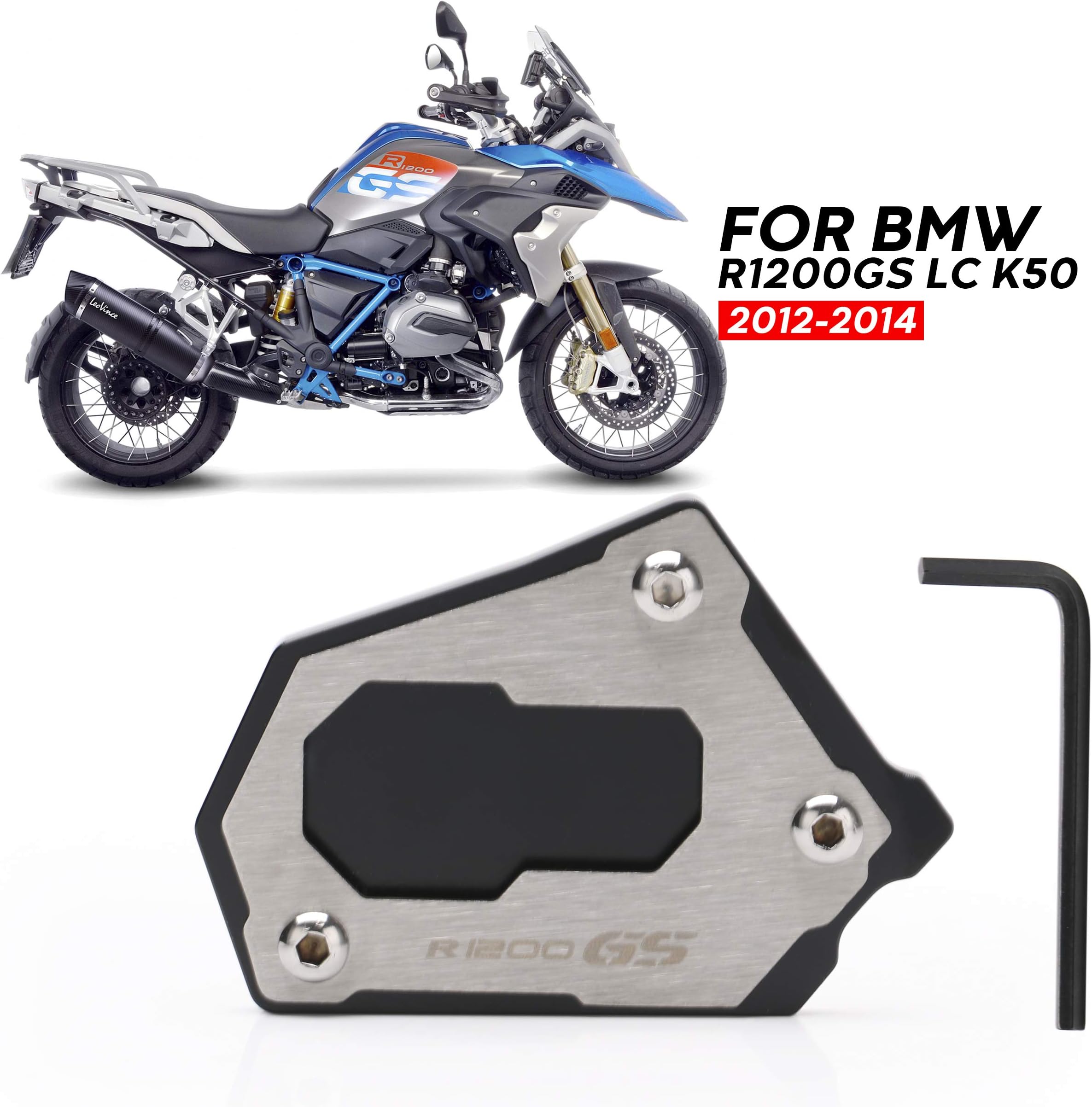 Motorcycle New Side Stand Pad Extension Plate for BMW R1200GS LC K50 2012-2016 R 1200 GS Adventure LC K51 2013-2016