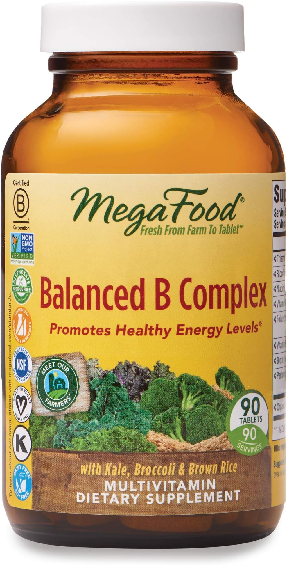 Megafood - Balanced B Complex, 90 tablets