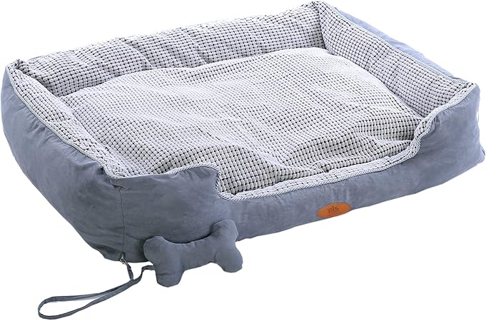 grey dog bed large