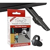 TipNot TV Anchor, No-Drill, Anti-Tip, Adhesive TV Safety Straps - Just Peel & Stick to Childproof and Babyproof Your Home 4-P