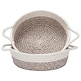 Sea Team 2-Pack Cotton Rope Baskets, 10 x 3 Inches
