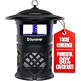 Dynatrap DT2030SR Fly Traps Outdoor - Mosquito & Flying Insect Killer for 1 Acre – Kills Mosquitoes, Flies, Gnats, Wasps - Bug Zapper Alternative - Black