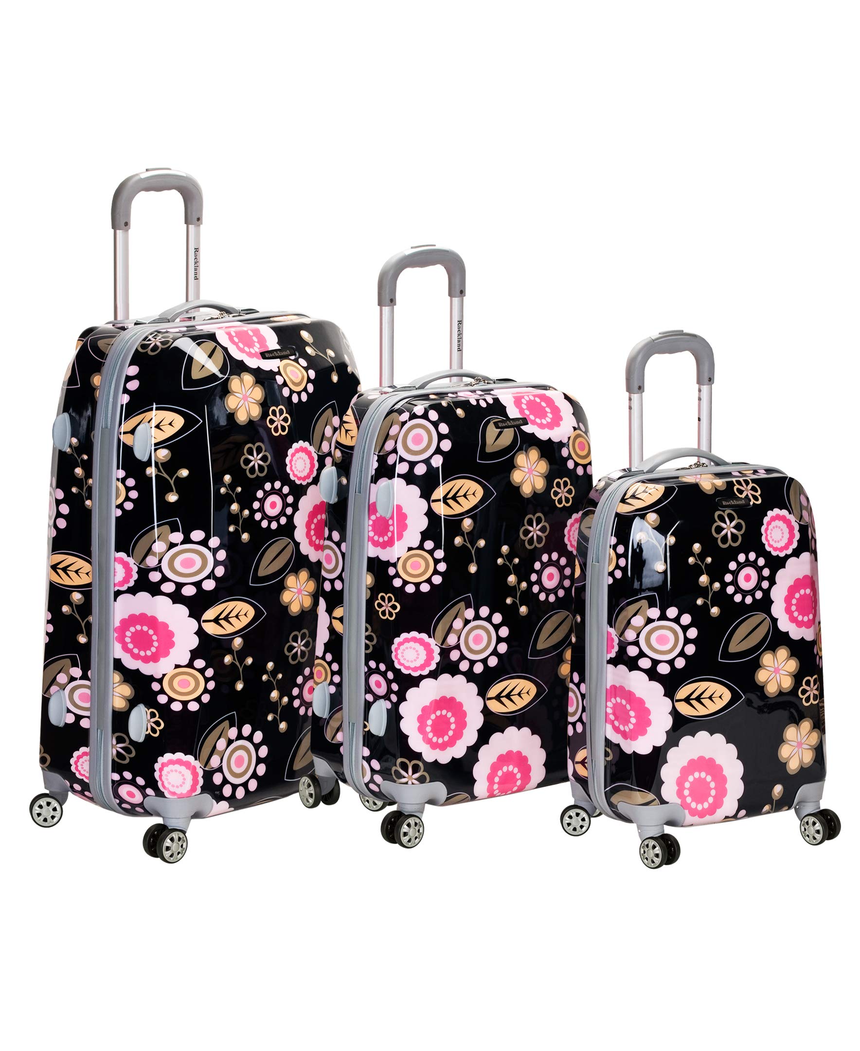 Rockland Vision Hardside Spinner Wheel Luggage, Pucci, 3-Piece Set (20/24/28)