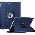 Fintie Rotating Case for iPad 9th Generation (2021) / 8th Generation (2020) / 7th Gen (2019) 10.2 Inch - 360 Degree Rotating Stand Cover with Pencil Holder, Auto Wake Sleep, Navy