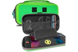 TIKOdirect Carrying Case for Nintendo Switch 2(2025), Cute Portable Travel Bag with 5 Game Card Slots Inner Storage Bag for Nintendo Switch 2 Console Joy-Con & Accessories, Green