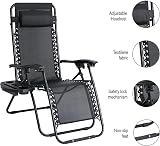 Aspect Zero Gravity Lounger Chair Outdoor Folding Reclining Sunlounger Black view 7