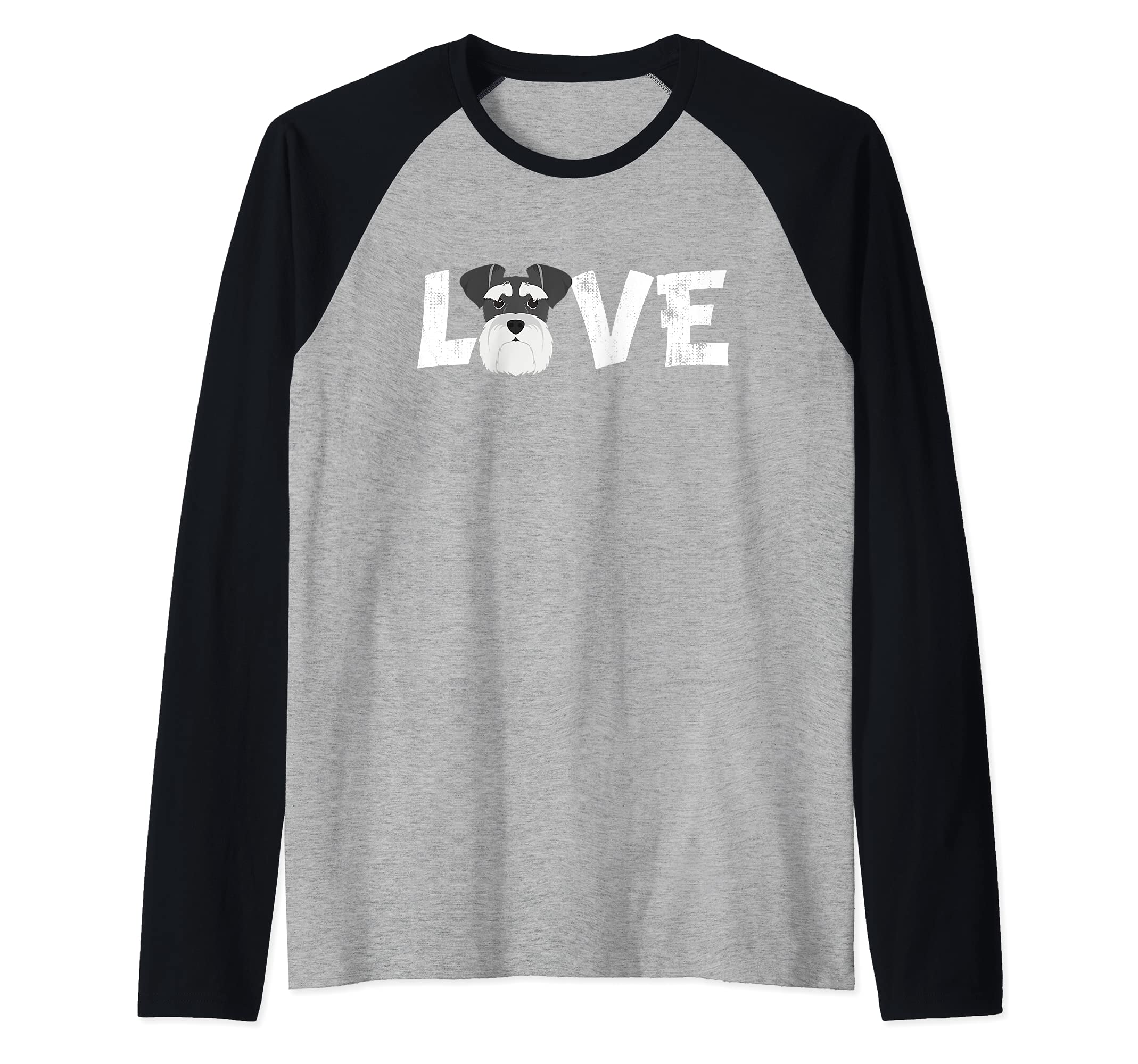 Dog Mom Dog Dad Minature Schnauzer Dog Pet Raglan Baseball Tee