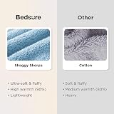 Bedsure Wearable Blanket Hoodie Women Fluffy Fleece Blue XL view 3