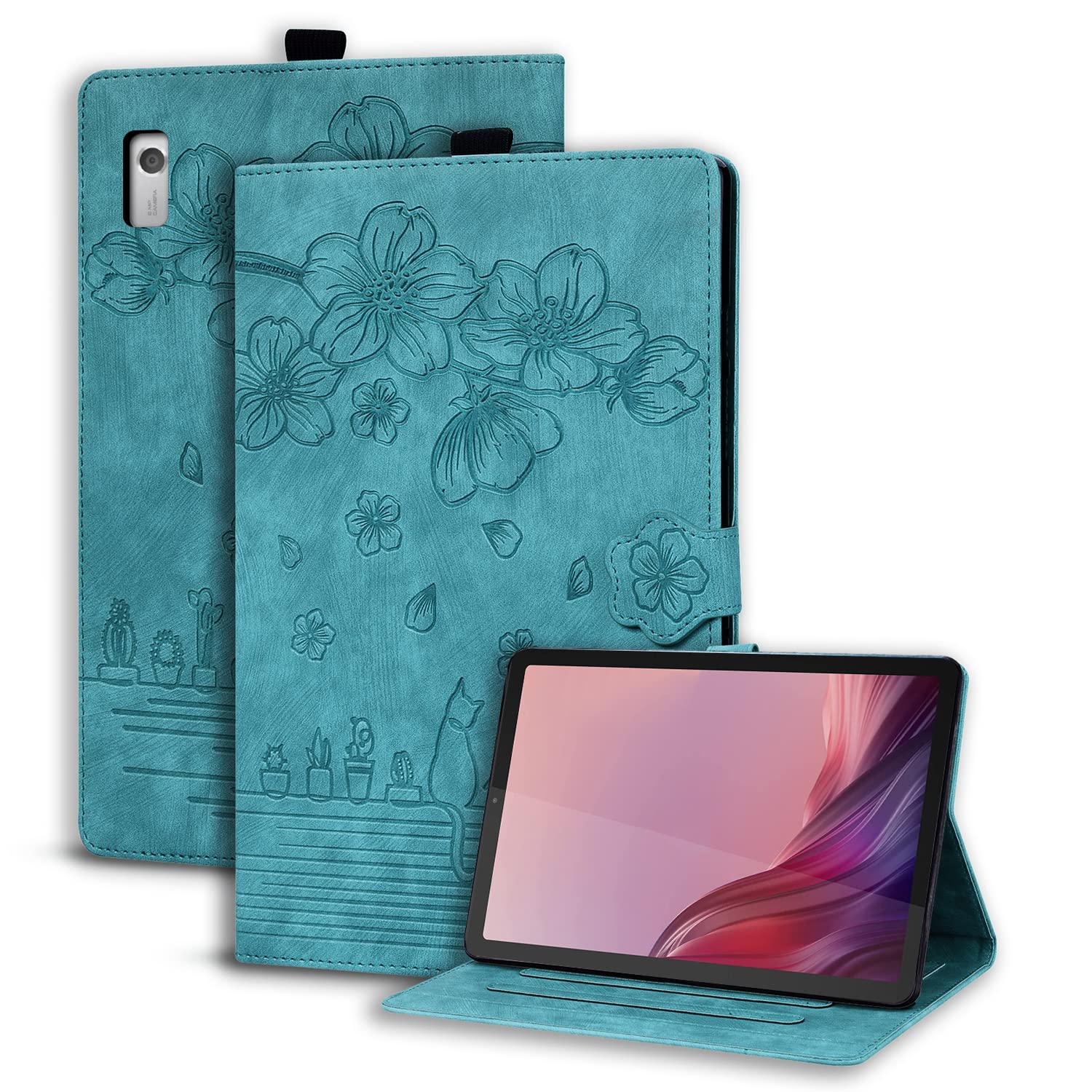 Succtopy Case for Lenovo Tab M9 HD 9 Inch 2023 TB-310FU Folio Flip Wallet PU Leather Case with Stand Function Protective Tablet Cover with Pen Holder for Lenovo Tab M9 HD 2023 Light Green