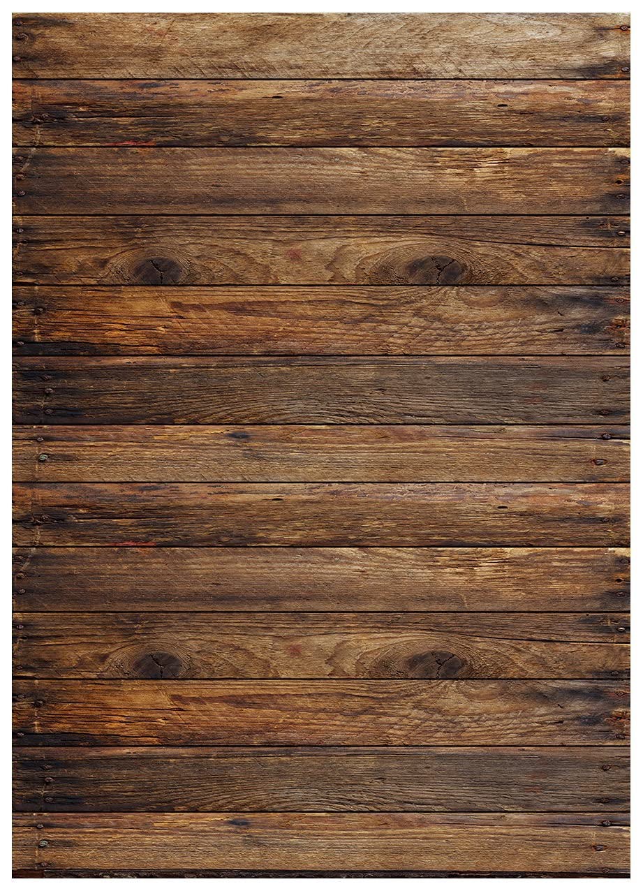 AIIKES 6x9FT Brown Wood Backdrop Retro Wood Photography Backdrop Newborn Shower Birthday Party Home Decoration Background 10-639