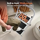 VonHaus Step Ladder – 3 Step Folding Steel Ladder 150kg Capacity view 3