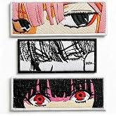 3Pcs Anime Eyes Tactical Morale Embroidered Meme Patches | For Vest, For Backbags, For Clothing, For Hat