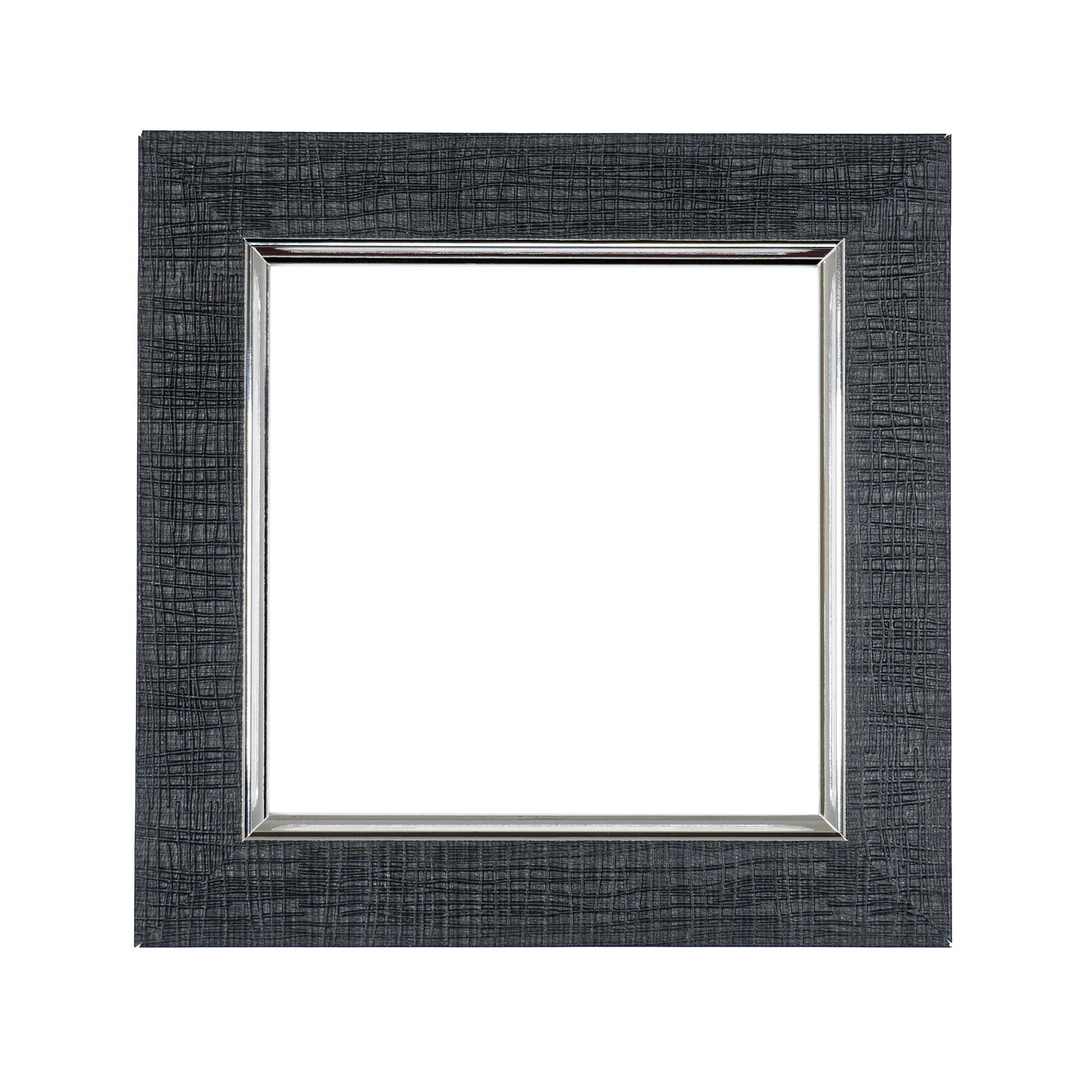 ElekTek Decorative Switch Surround Frame Cover Finger Plate Classic Edged Dark Grey Linen Silver — image 1