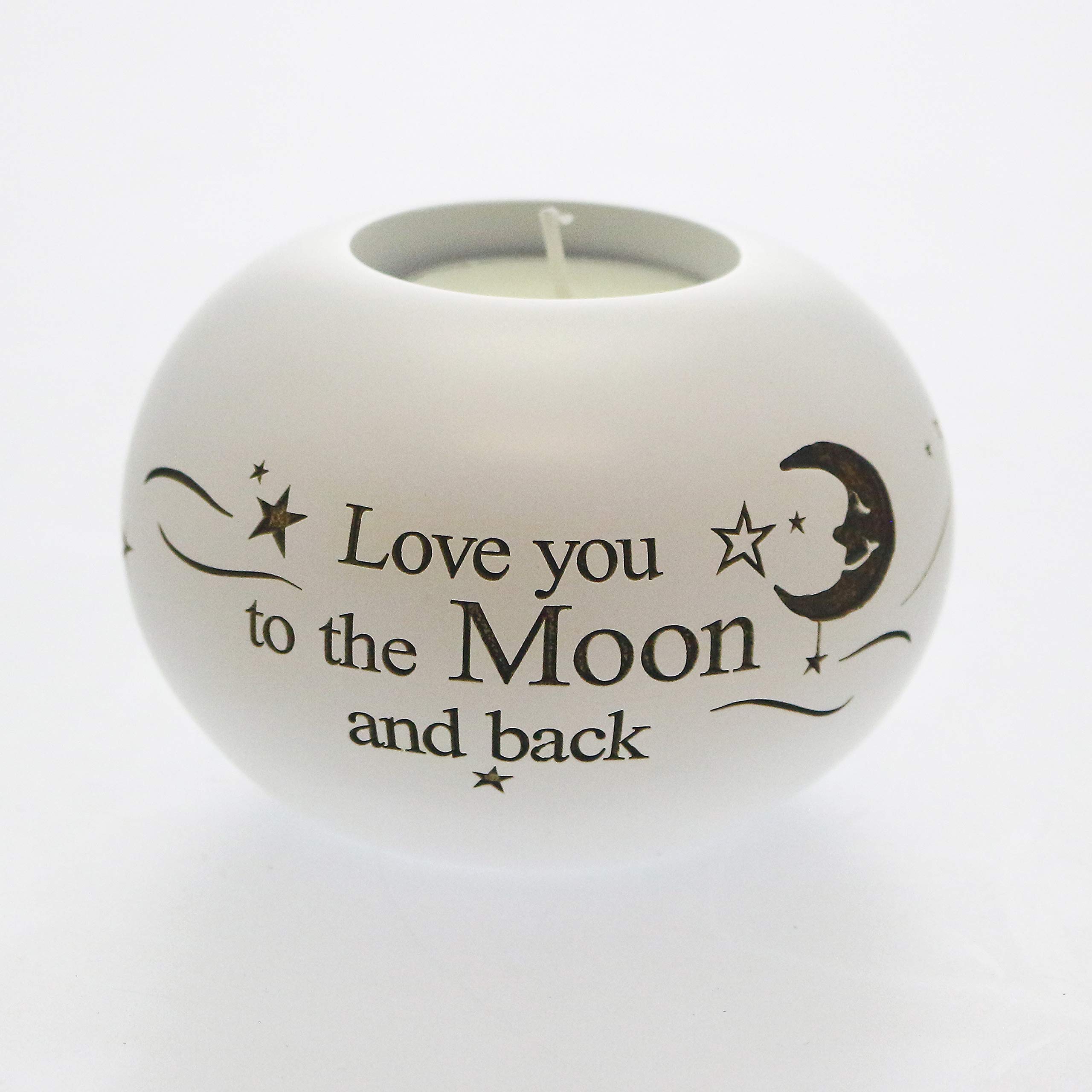 Said with sentiment by Arora Design - Love You to the Moon and Back - Tea Light Holder
