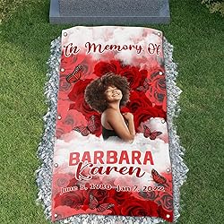 44memory Custom Memorial Grave Blanket Photo