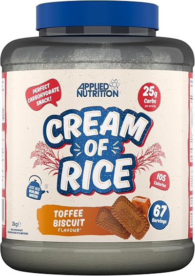 Applied Nutrition Cream of Rice High Carbohydrate 2kg Toffee Biscuit