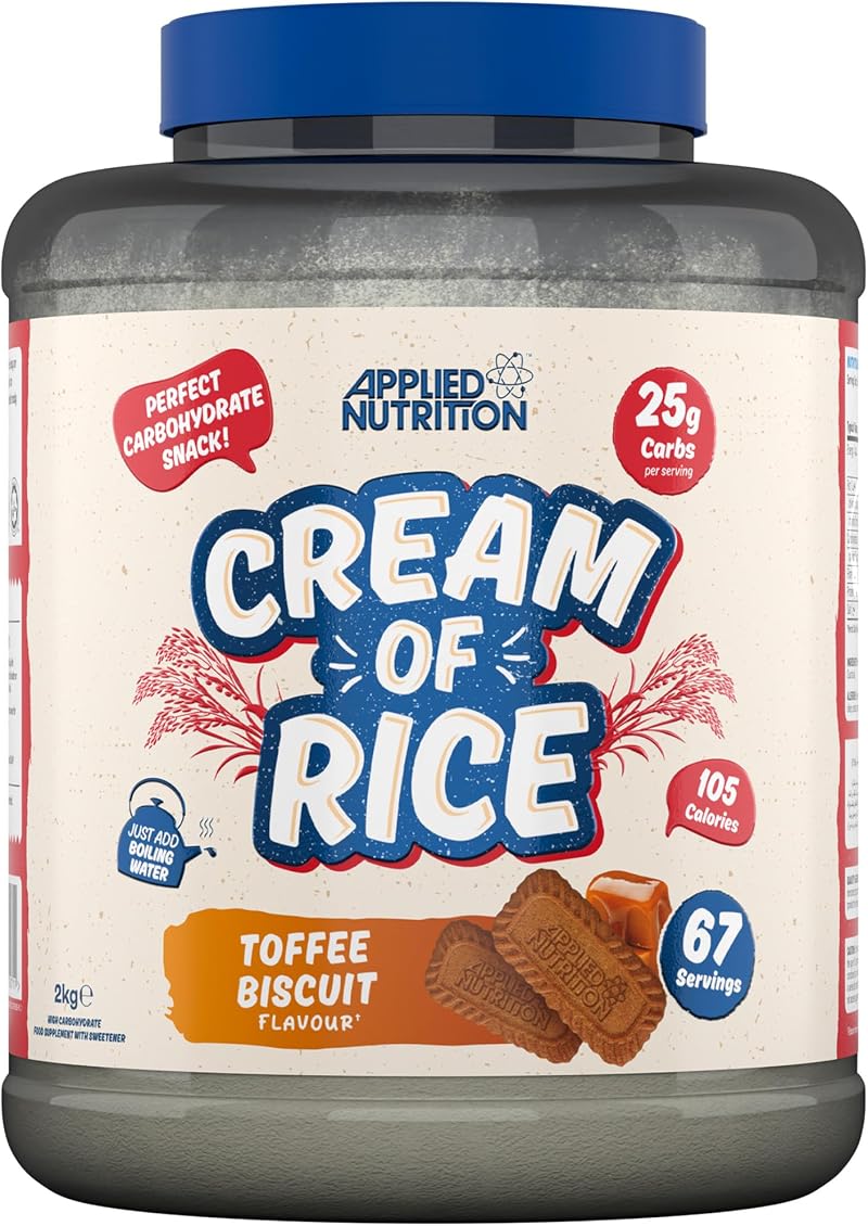Applied Nutrition Cream of Rice High Carbohydrate 2kg Toffee Biscuit