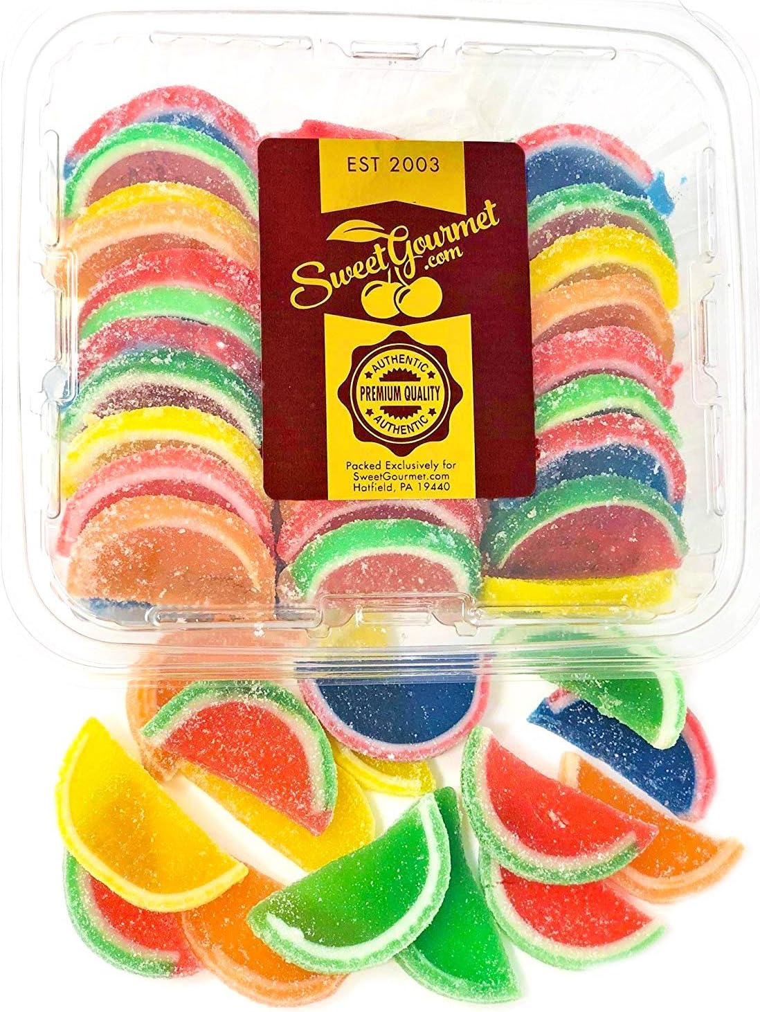 SweetGourmet Boston Assorted Fruit Slices Candy Fruit Jelly Slices
