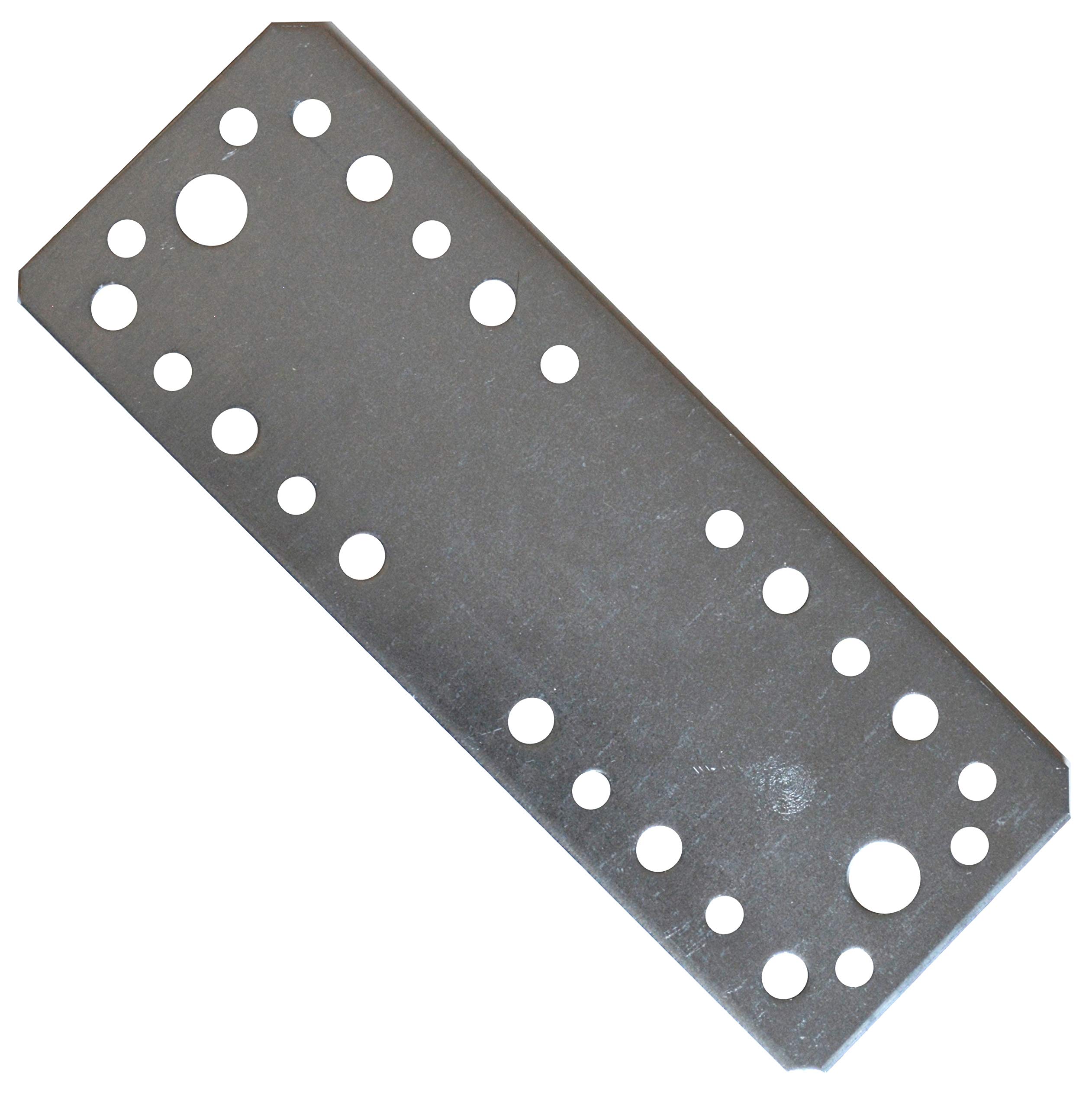 Steel Timber Connector Flat Connecting Joining Plate Galvanised Z275g/m2 20μm Heavy Duty Metal Sheet 7.09"x 2.56"x 0.1" (180 x 65 x 2.5mm) Pack of 5pcs