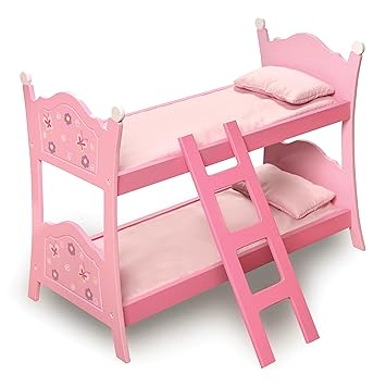 Badger Basket Blossoms and Butterflies Doll Bunk Beds with Ladder (fits American Girl dolls)