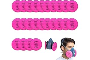 2097 Respirator Filters, 24pcs Particulate Filter Wool for P100 Filter Holder, Use for Dust,Chemicals,Torch Cutting, Odor Pro