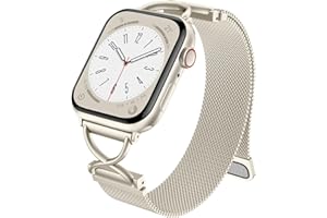 Dirrelo Metal Band Compatible for Apple Watch Bands for Women 40mm 41mm 38mm 42mm 44mm 45mm 46mm 49mm, Mesh Magnetic Strap Stainless Steel Wristband for iWatch Ultra Series 10/9/8/7/6/5/4/3/2/1/SE