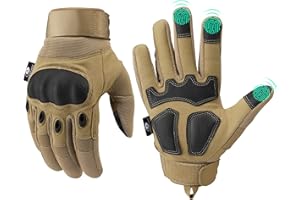 Mossy Oak Tactical Gloves for Men, Touch Screen Airsoft Gloves with Hard Knuckle for Hunting, Paintball, Hiking, Camping