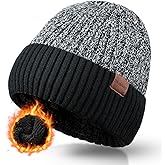 BESSTEVEN Winter Beanie Hat for Men Women: Warm Fleece Lined Beanie Knit Ski Stocking Cap Cuffed Cap for Cold Weather Running