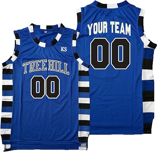 Custom One Tree Hill Basketball Jerseys Blue Scott Movie Jersey Stitched Your Name Number for