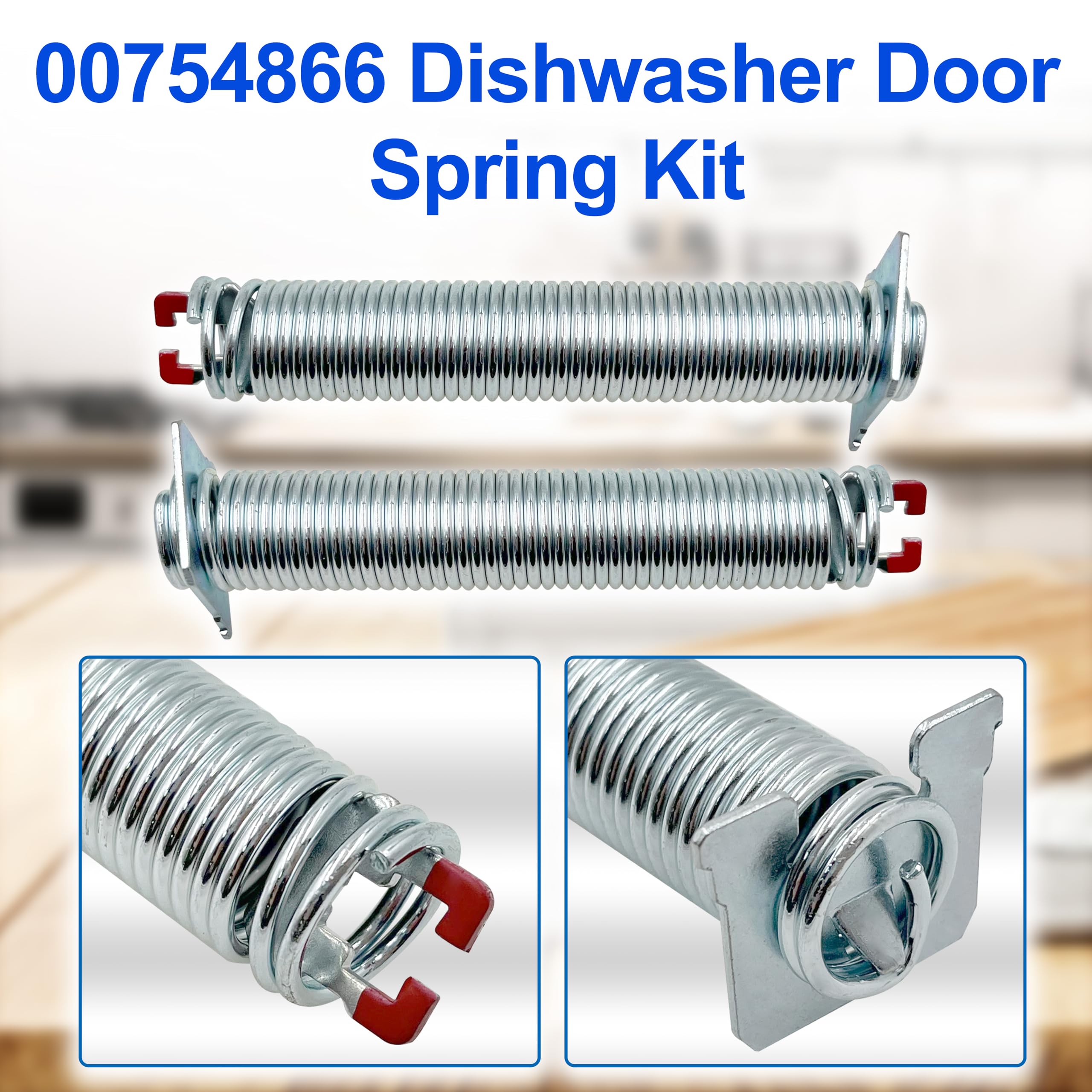 00754866 Dishwasher Door Spring Kit,Compatible with Bosch/Thermador/Gaggenau 754866 00623540, 00627230, 00659339, 00751392, 623540, 627230, 659339, 751392, PS8770519, AP5804978, 3279707, PS8770519