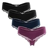 beautyin Soft Thong Panties Womens Tanga Briefs