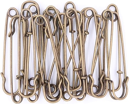Amazon Com Lebeila Large Safety Pins Strong Blanket Pins In Bulk Heavy Duty And Stainless Steel Sharp 20pcs Bronze