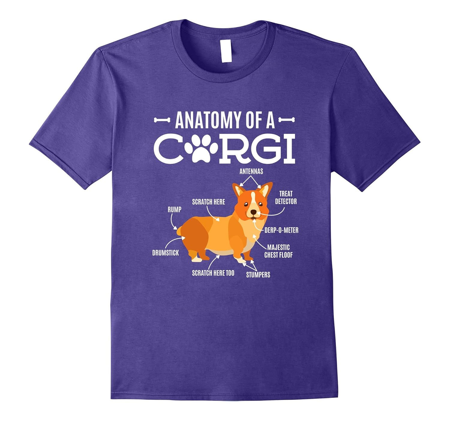 Anatomy Of A Corgi T-Shirt Funny Dog Lover Gift-ANZ