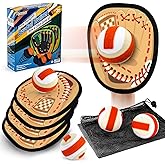 Toss and Catch Ball Game, Kids Toddler Sports Toy for Boys Girls 3 4 5 6 7 8 Year Old, Baseball Glove & Sticky Balls Set for Birthday Xmas Gifts Stocking Stuffer, Great Outdoor Yard Lawn Beach Games