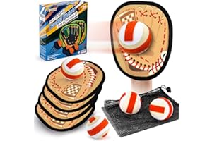 AYWEWII Toss and Catch Ball Game, Kids Toddler Sports Toy for Boys Girls 3 4 5 6 7 8 Year Old, Baseball Glove & Sticky Balls Set for Birthday Xmas Gifts Stocking Stuffer, Great Outdoor Yard Lawn Beach Games