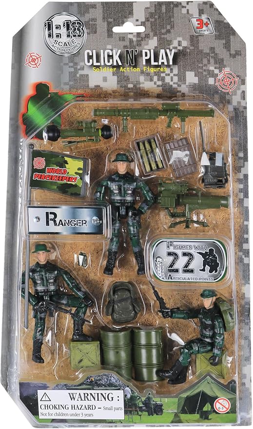 Click N Play Military Ranger Action Figure 18 Piece Accessory Play Set Toys Games Amazon Com Click N Play Military Ranger Action Figure 18 Piece Accessory Play Set Toys Games Amazon Com