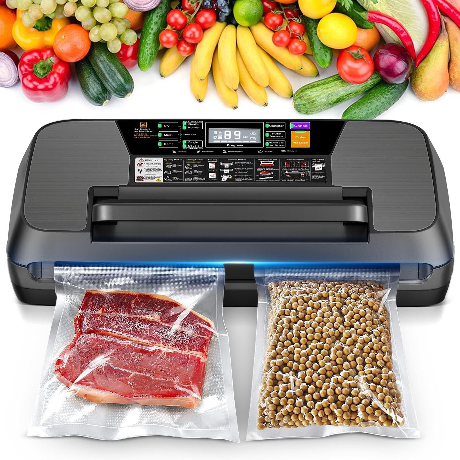 Photo 1 of 95kPa Auto Vacuum Sealer BLACK