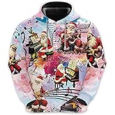 Merry Christmas Hoodies for Men - Men's Fleece Hooded Sweatshirt 3D Santa Claus Printed Pullover Unisex Hoodie Series 64