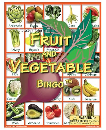 Fruit and Vegetable Bingo Game