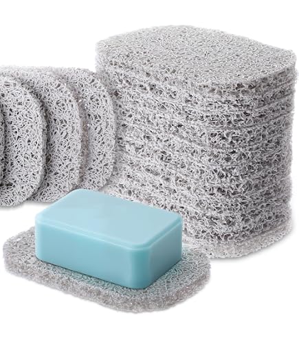 100-Pack White Soap Saver Pads - Non-Slip, Self-Draining PVC Soap Holders - View #9