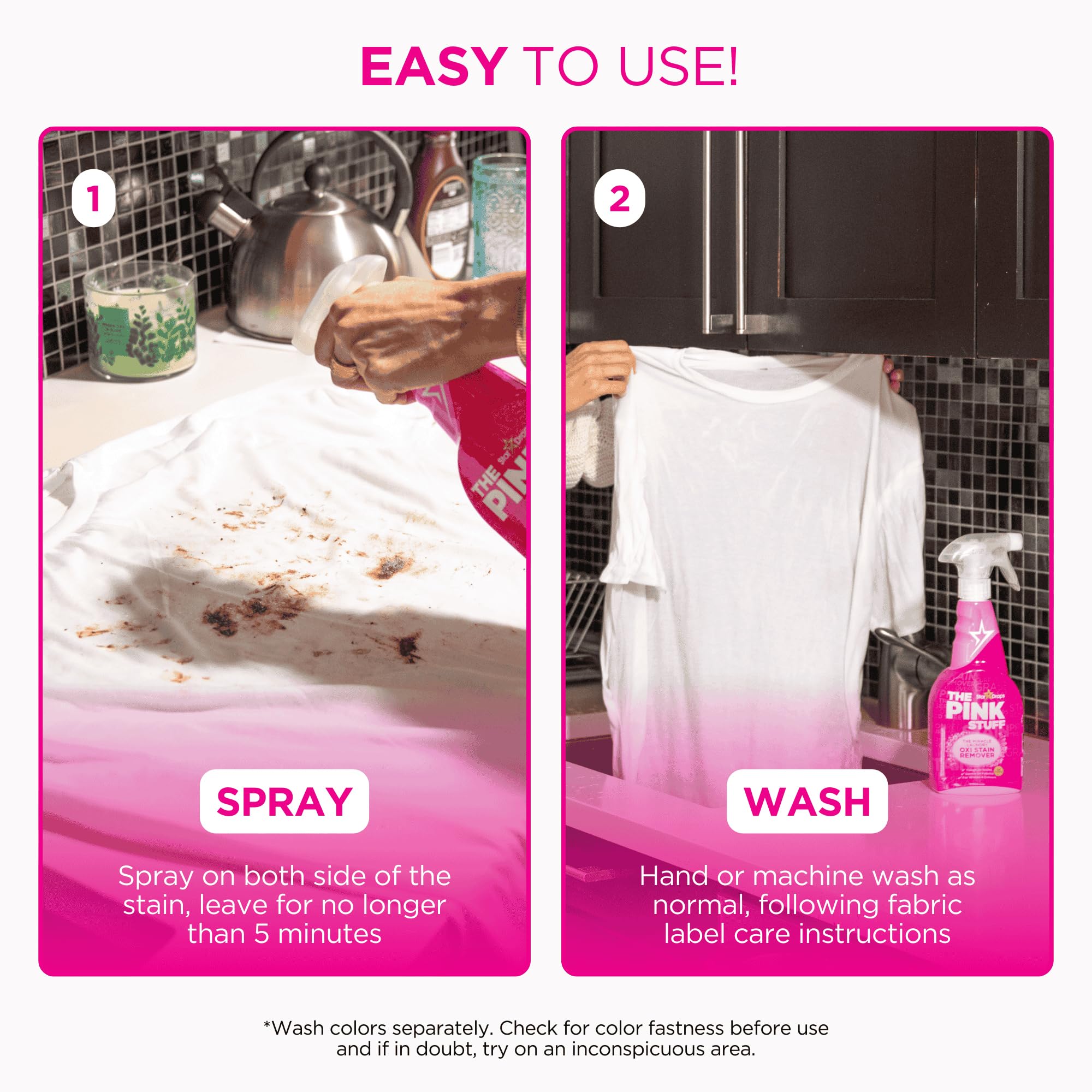 Stardrops - The Pink Stuff - The Miracle Laundry Oxi Stain Remover Spray 500ml