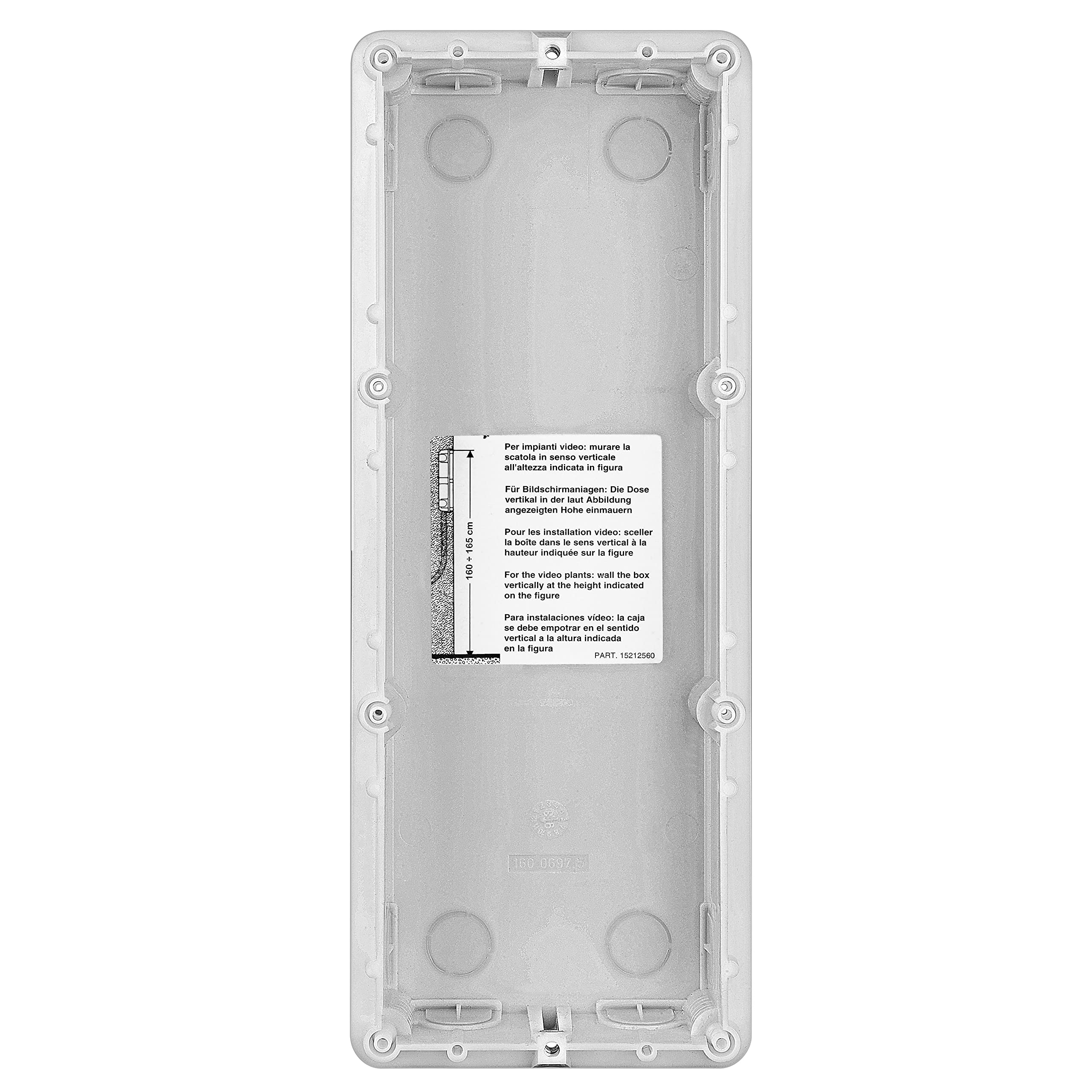 BTicino 350030 Flush-Mounted Box for SFERA Door Stations, 3-Module, Horizontal and Vertical Can Be Used