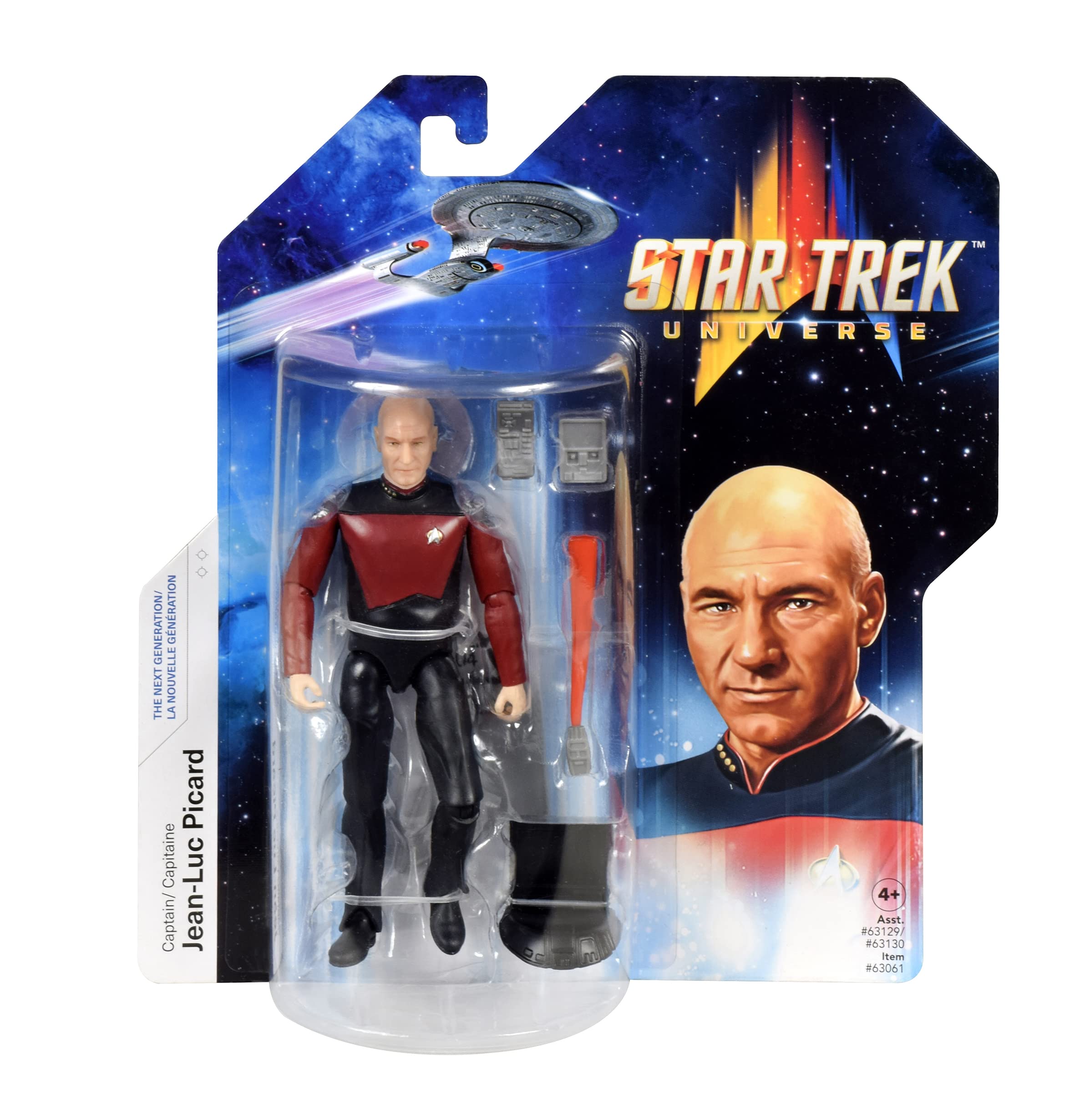 BANDAI Star Trek Figure Captain Jean-Luc Picard | 5'' The Next Generation Action TNG Toy Articulated Gifts And Merchandise, Multicolor, (P63061) โ image 1