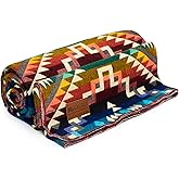 QISU Wool Blanket Throw | Large, Beautiful, Warm, Handmade in Ecuador by Local Artisans |94โณ x 78โณ|Ultra-Soft, Hypoallergenic & Breathable (Rainbow)