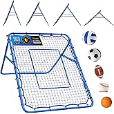 Volleyball Baseball Rebounder Net, Softball Rebounder Pitchback Net Quick Adjustments, Quick Adjustments Lacrosse Bounce Back Practice Equipment, Ideal for Outdoor Indoor and Backyard Training